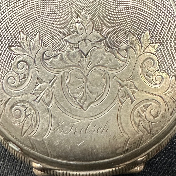 Antique 1800’s Coin Silver pocket watch am watch Waltham Massachusetts engraved - Picture 4 of 14